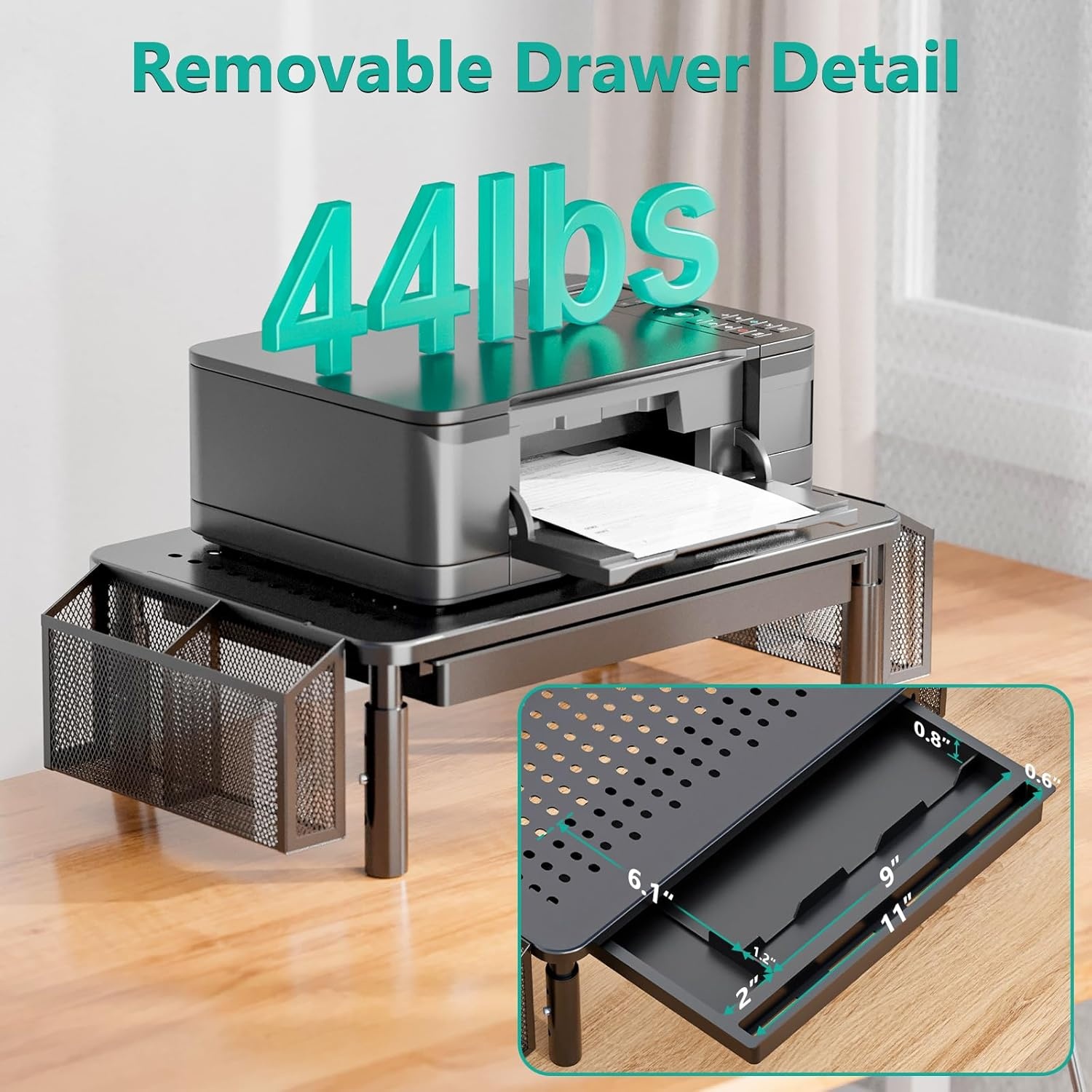 image:imageWALI Desk File Organizer 4 Tier Desktop Paper Letter Tray Organizer with Drawer and 2 Pen Holders Office Desk Accessories amp Workspace Organizers for Office Home SuppliesDO005DHW 1 Pack WhiteBlack