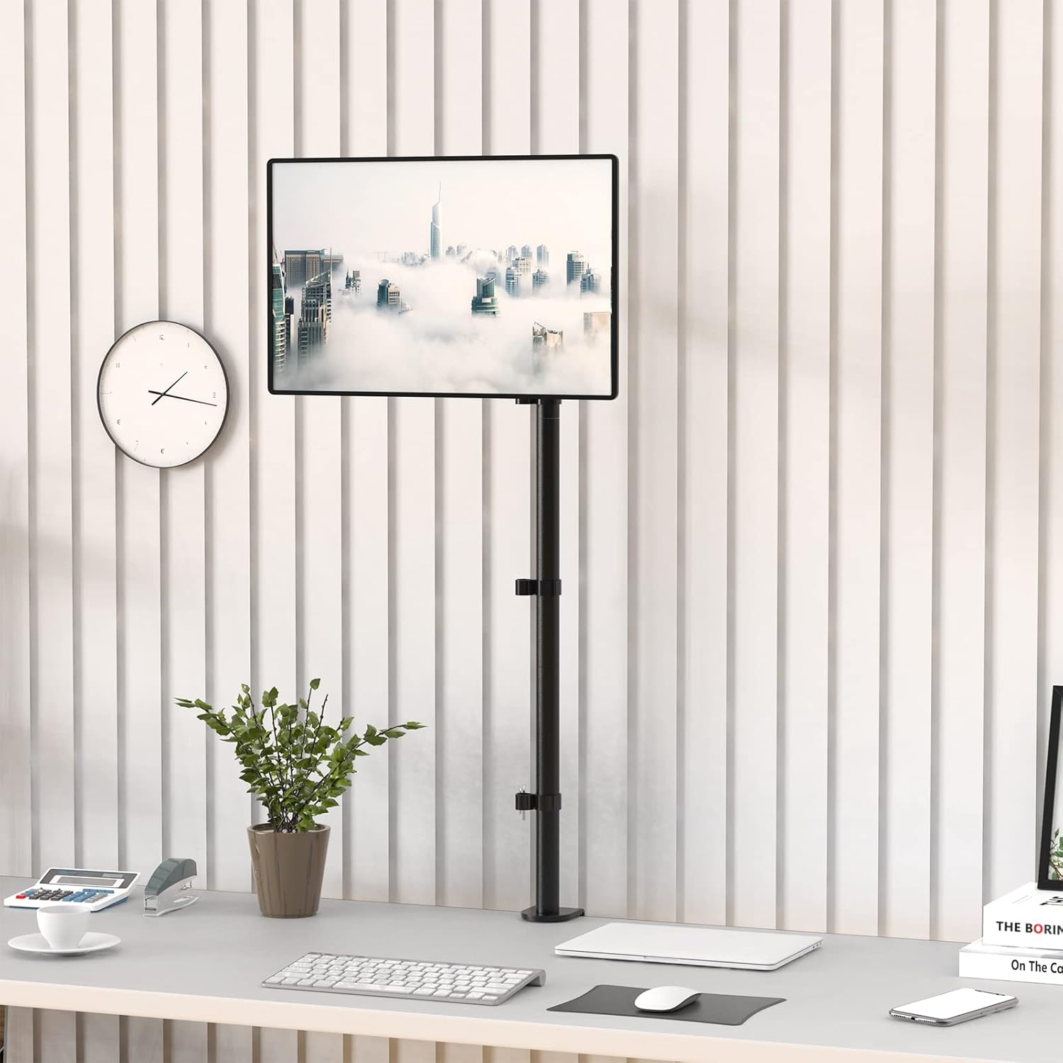 image:imageWALI Extra Tall Dual LCD Monitor Fully Adjustable Desk Mount Fits 2 Screens up to 27 inch 22 lbs Weight Capacity per Arm M002XL Black1338