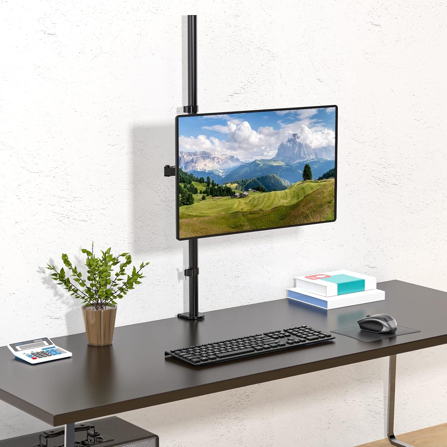 image:imageWALI Extra Tall Dual LCD Monitor Fully Adjustable Desk Mount Fits 2 Screens up to 27 inch 22 lbs Weight Capacity per Arm M002XL Black1338