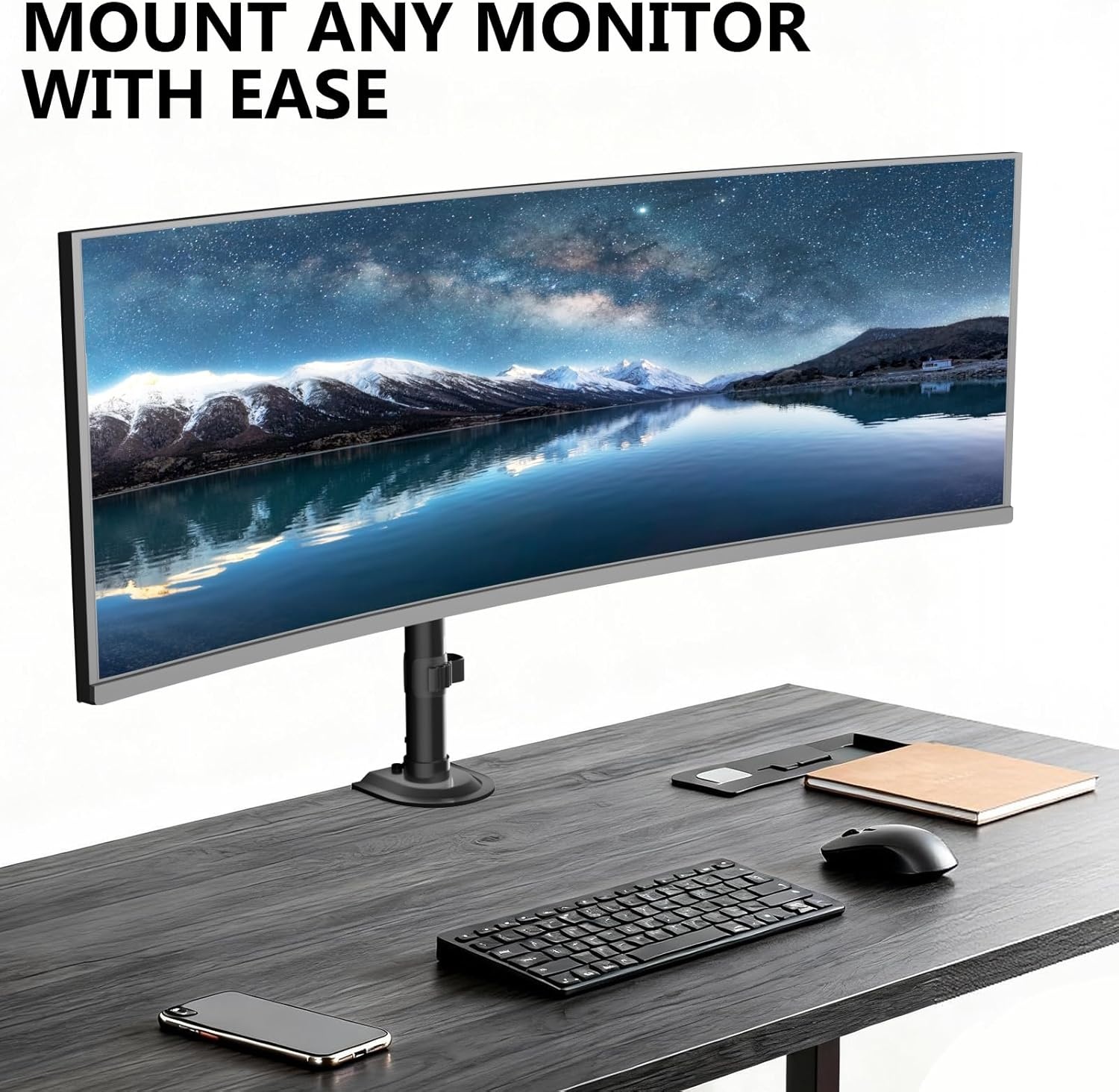 image:imageWALI Extra Tall Dual LCD Monitor Fully Adjustable Desk Mount Fits 2 Screens up to 27 inch 22 lbs Weight Capacity per Arm M002XL Black1349