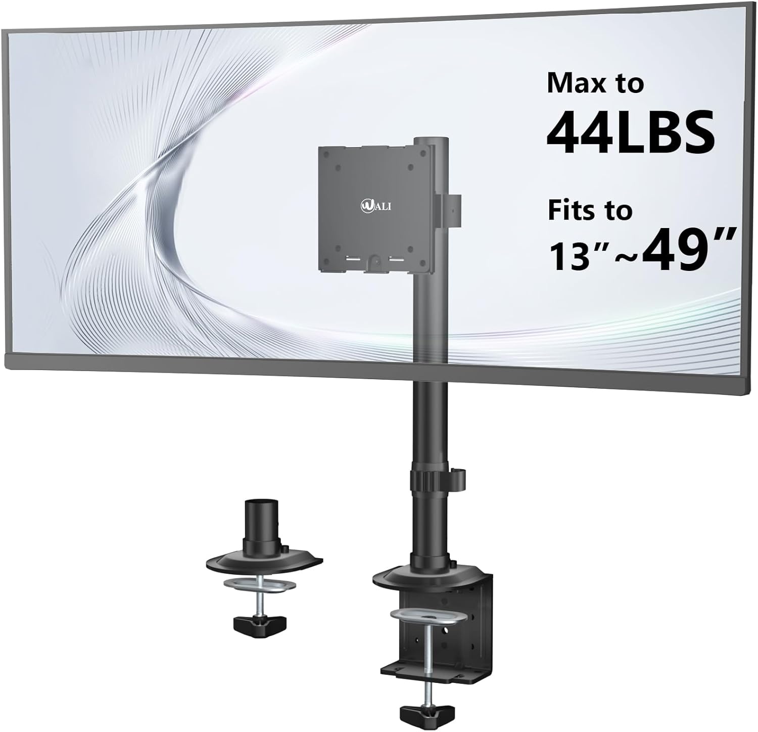 image:imageWALI Extra Tall Dual LCD Monitor Fully Adjustable Desk Mount Fits 2 Screens up to 27 inch 22 lbs Weight Capacity per Arm M002XL Black1349