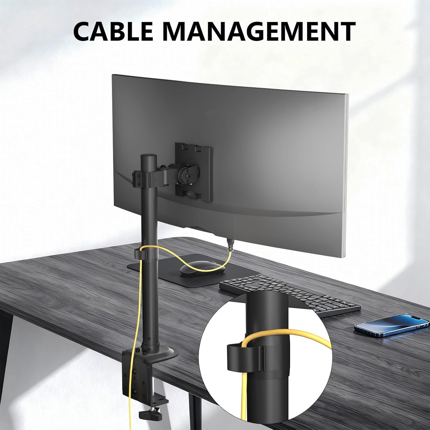 image:imageWALI Extra Tall Dual LCD Monitor Fully Adjustable Desk Mount Fits 2 Screens up to 27 inch 22 lbs Weight Capacity per Arm M002XL Black1349