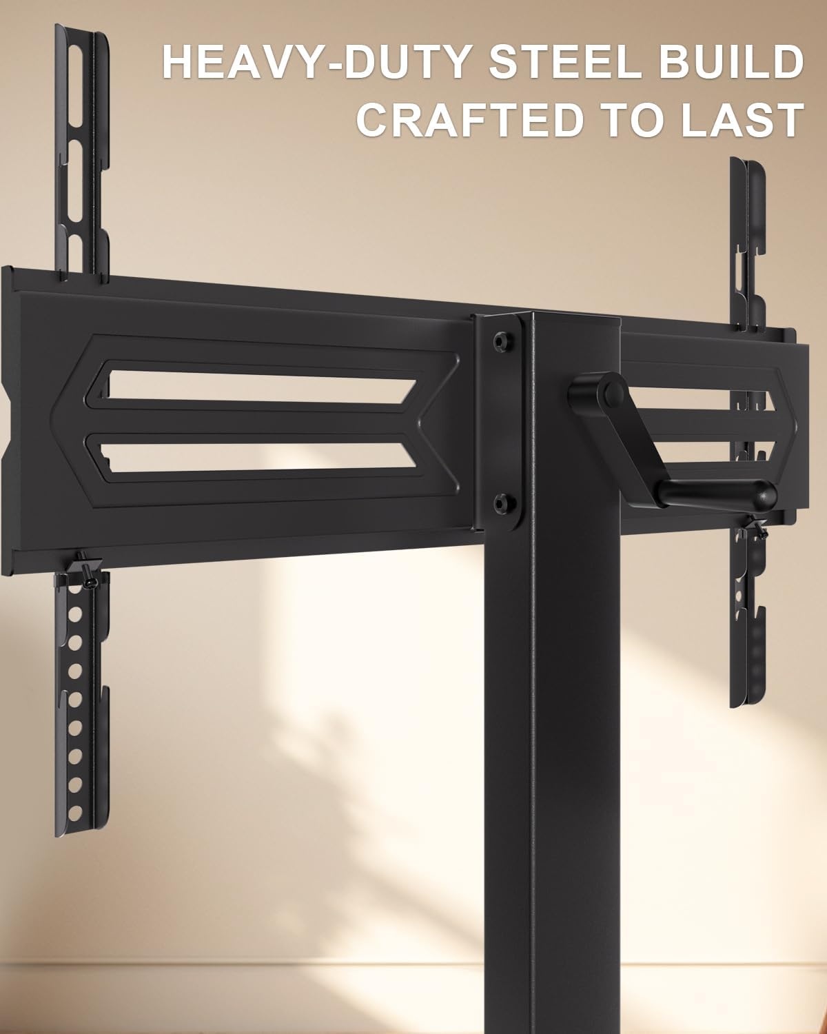 image:imageWALI Floor TV Stand with Power Outlet Tall TV Stand Mount for 3275 inch TV up to 110 lbs Swivel and Height Adjustable TV Stands with Wood Base for Bedroom Living RoomTVDVD7P BlackBlack
