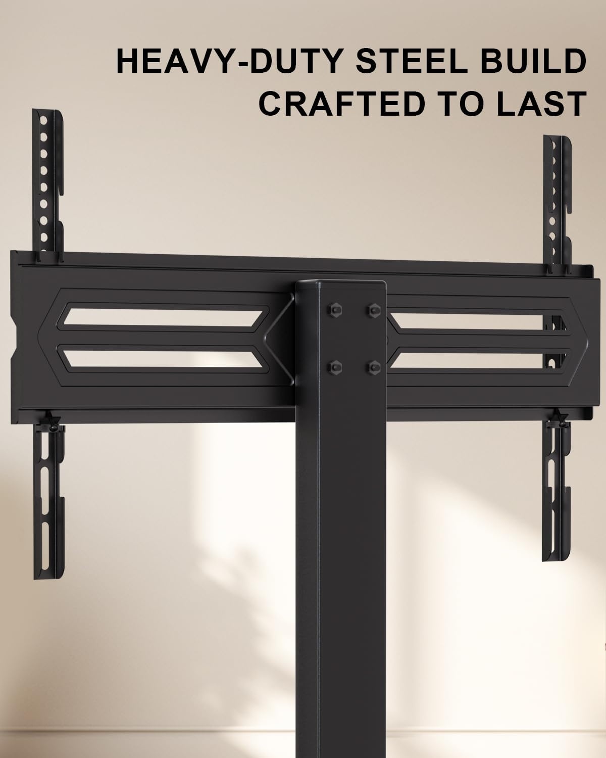 image:imageWALI Floor TV Stand with Power Outlet Tall TV Stand Mount for 3275 inch TV up to 110 lbs Swivel and Height Adjustable TV Stands with Wood Base for Bedroom Living RoomTVDVD7P BlackBlack