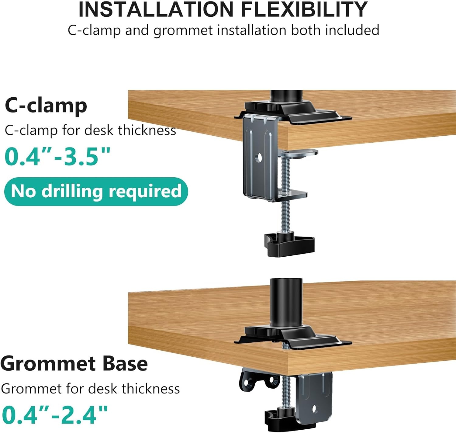 image:imageWALI Laptop Pole Mount Adjustable Laptop Arm Holder Fits 10156 Laptops 2in1 Full Motion Monitor Mount with Removable Tray VESA 75x75 or 100x100 mm Holds up to 154lbs011ARMLPN BlackBlack