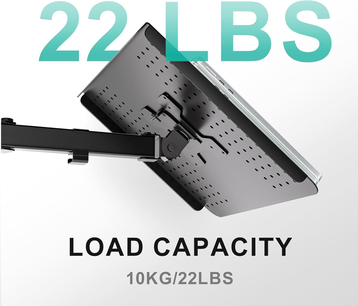 image:imageWALI Laptop Pole Mount Adjustable Laptop Arm Holder Fits 10156 Laptops 2in1 Full Motion Monitor Mount with Removable Tray VESA 75x75 or 100x100 mm Holds up to 154lbs011ARMLPN BlackBlack