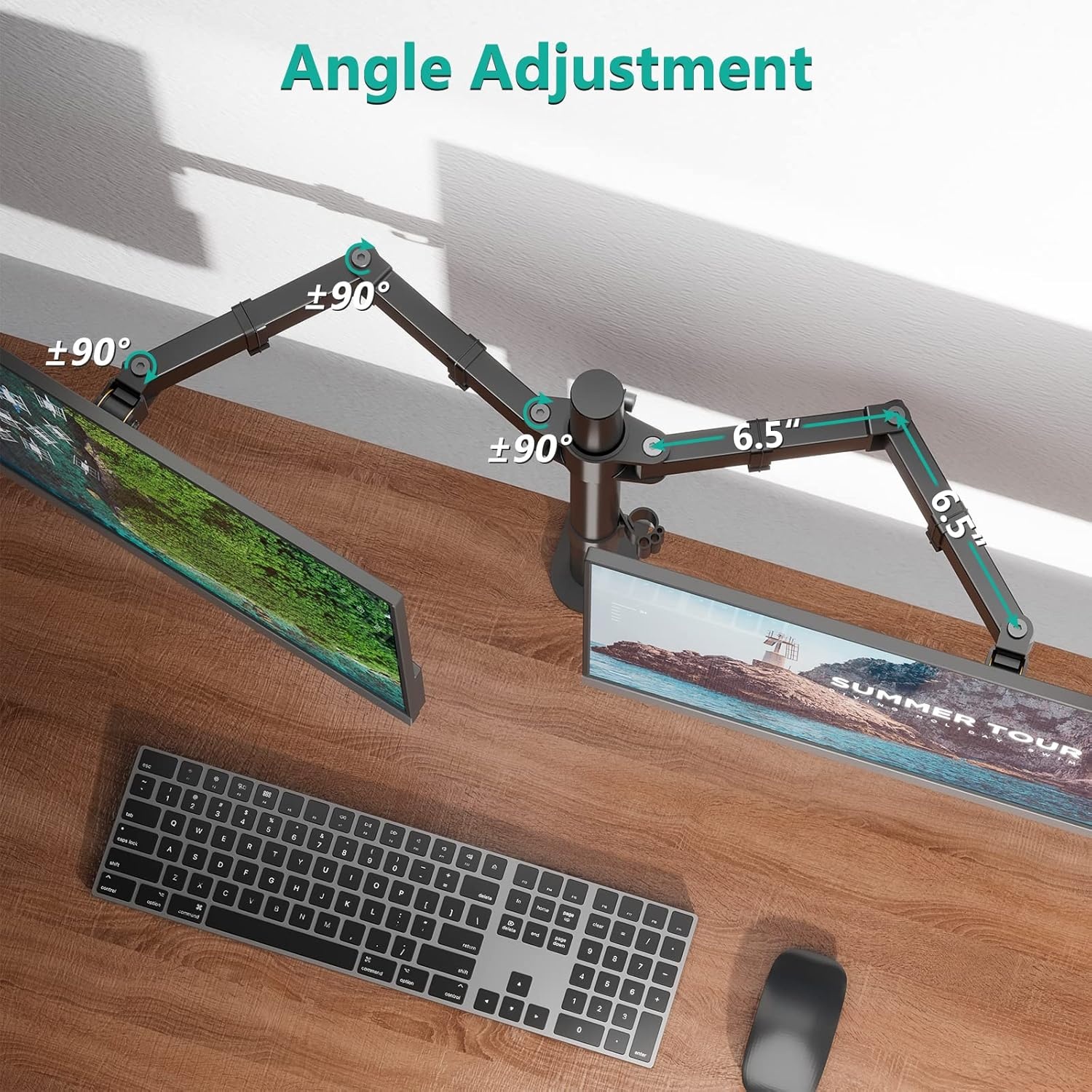 image:imageWALI Single Monitor Mount Monitors Desk Mount Single Monitor Arm Holds Screen Up to 32inch 22lbs Fully Adjustable Mount Designed for Home Office ApplicationM001S BlackDual