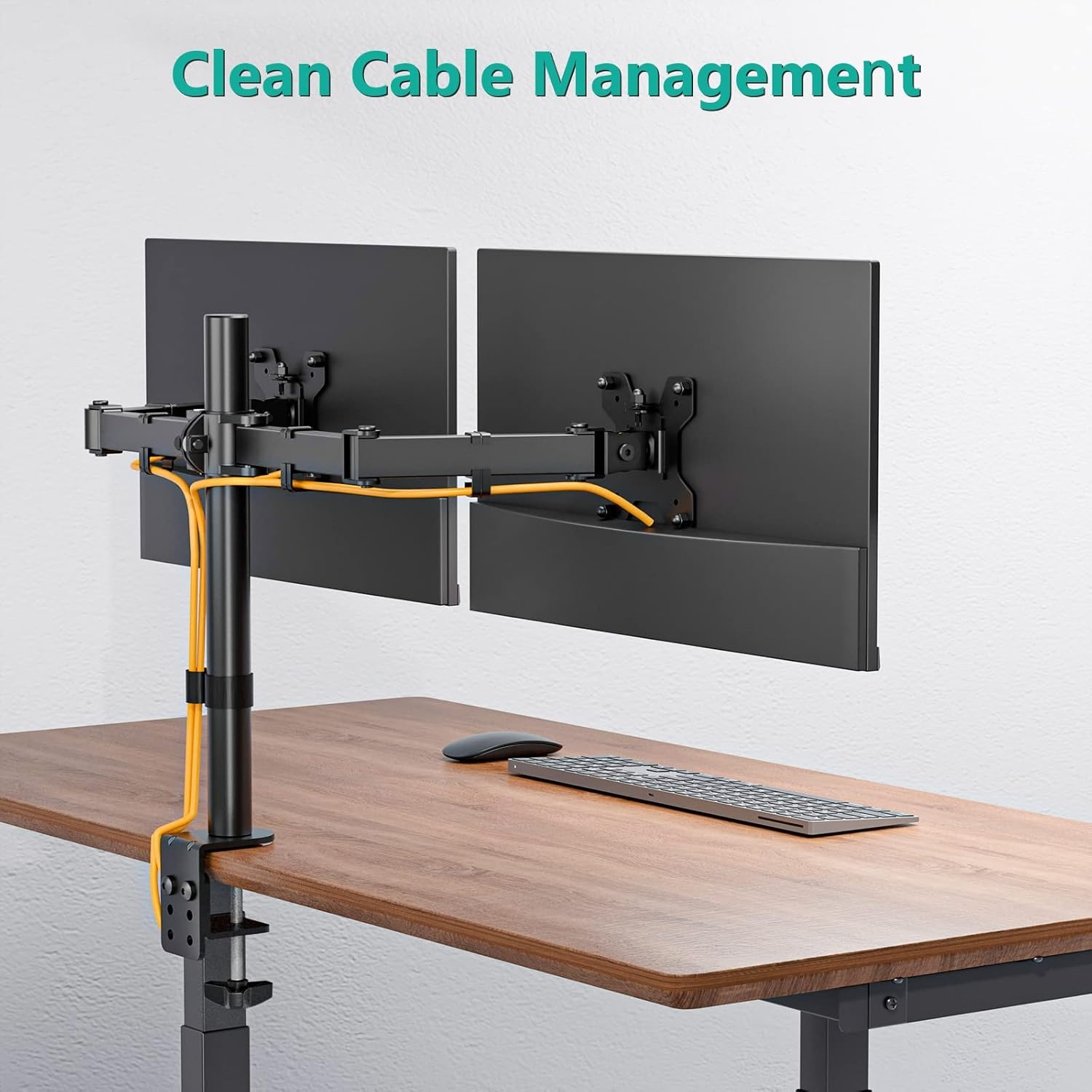 image:imageWALI Single Monitor Mount Monitors Desk Mount Single Monitor Arm Holds Screen Up to 32inch 22lbs Fully Adjustable Mount Designed for Home Office ApplicationM001S BlackDual