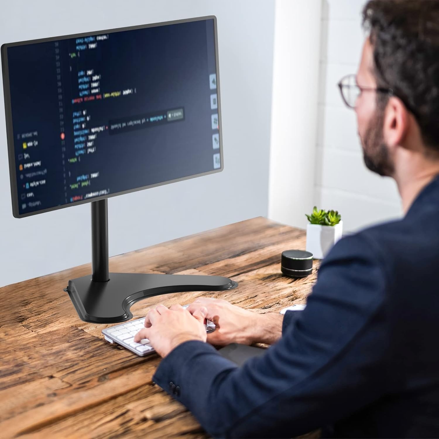image:imageWALI Single Monitor Mount Monitors Desk Mount Single Monitor Arm Holds Screen Up to 32inch 22lbs Fully Adjustable Mount Designed for Home Office ApplicationM001S BlackSingle