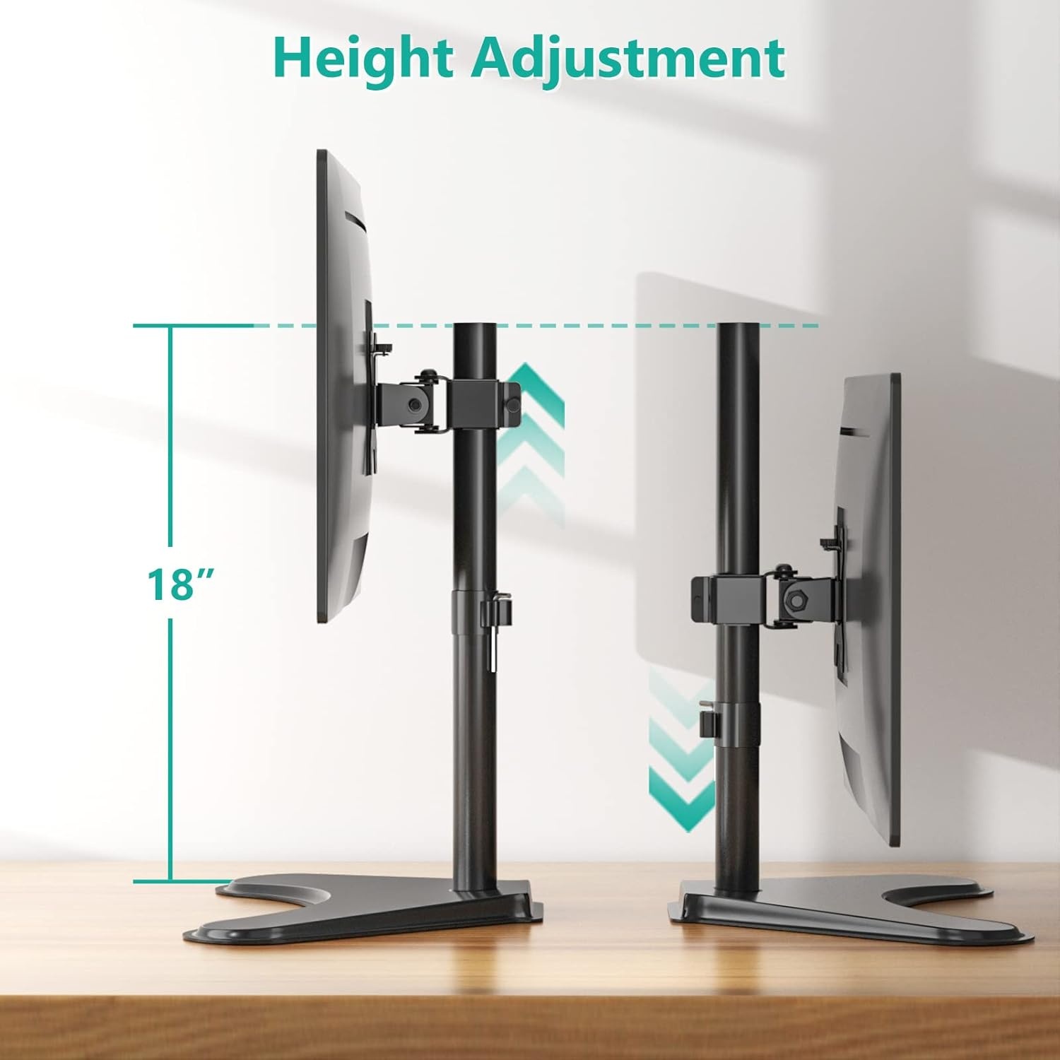 image:imageWALI Single Monitor Mount Monitors Desk Mount Single Monitor Arm Holds Screen Up to 32inch 22lbs Fully Adjustable Mount Designed for Home Office ApplicationM001S BlackSingle