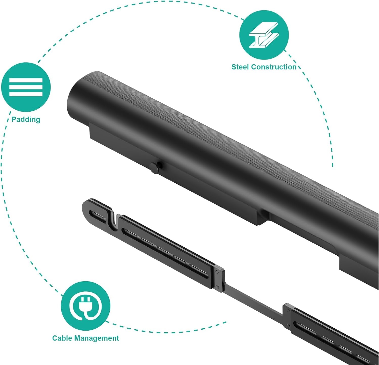 image:imageWALI Soundbar Mount for Sonos Arc and Sonos Arc Ultra Sound bar Wall Mount Bracket Hidden Design Mount on Wall Under TV Installation BlackBlack