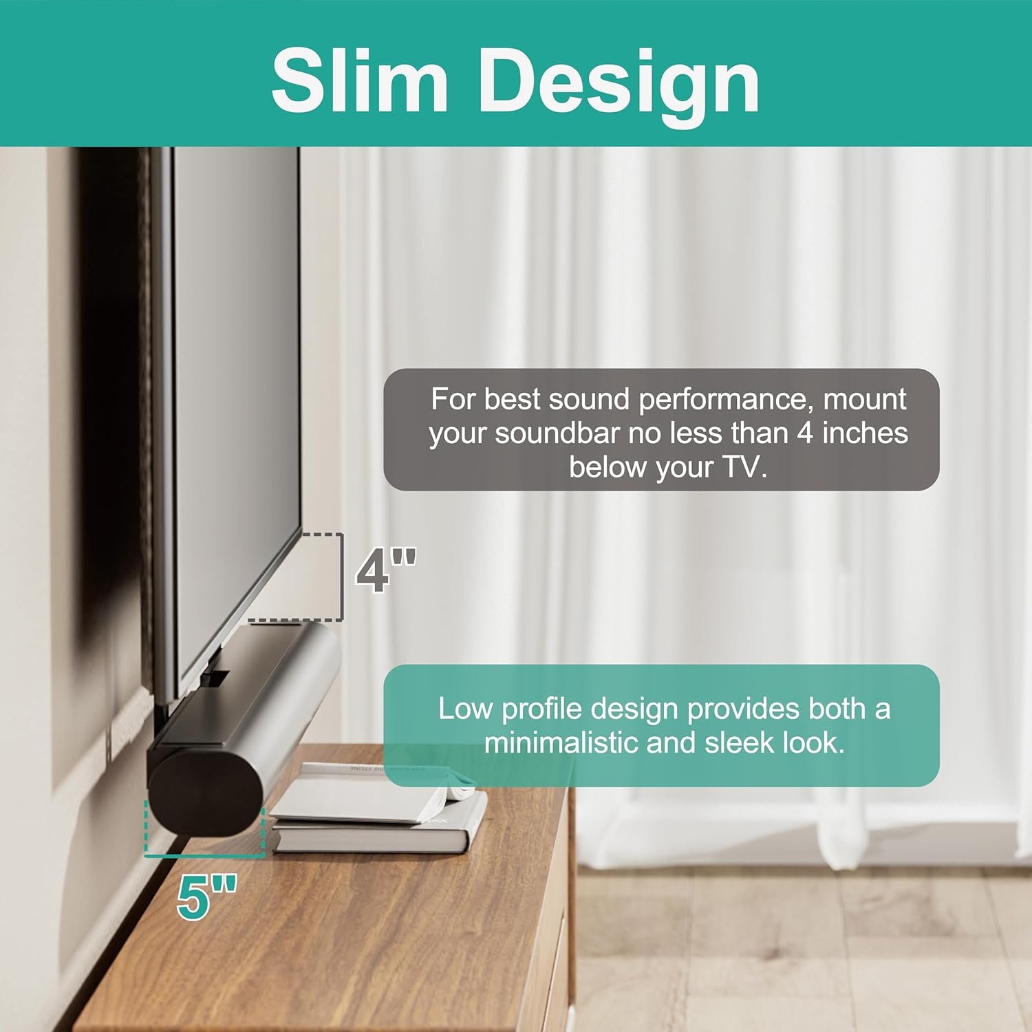 image:imageWALI Soundbar Mount for Sonos Arc and Sonos Arc Ultra Sound bar Wall Mount Bracket Hidden Design Mount on Wall Under TV Installation BlackBlack