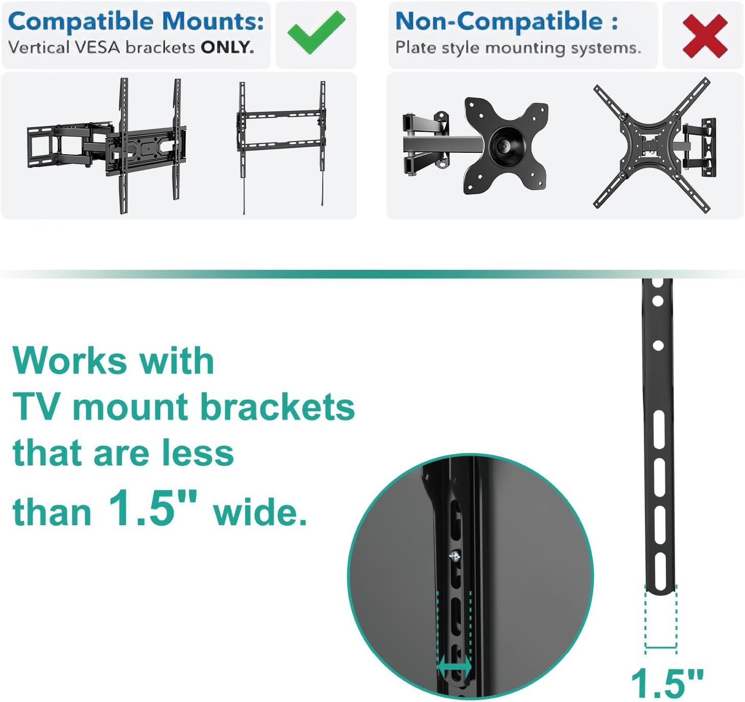 image:imageWALI Soundbar Mount for Sonos Arc and Sonos Arc Ultra Sound bar Wall Mount Bracket Hidden Design Mount on Wall Under TV Installation BlackBlack