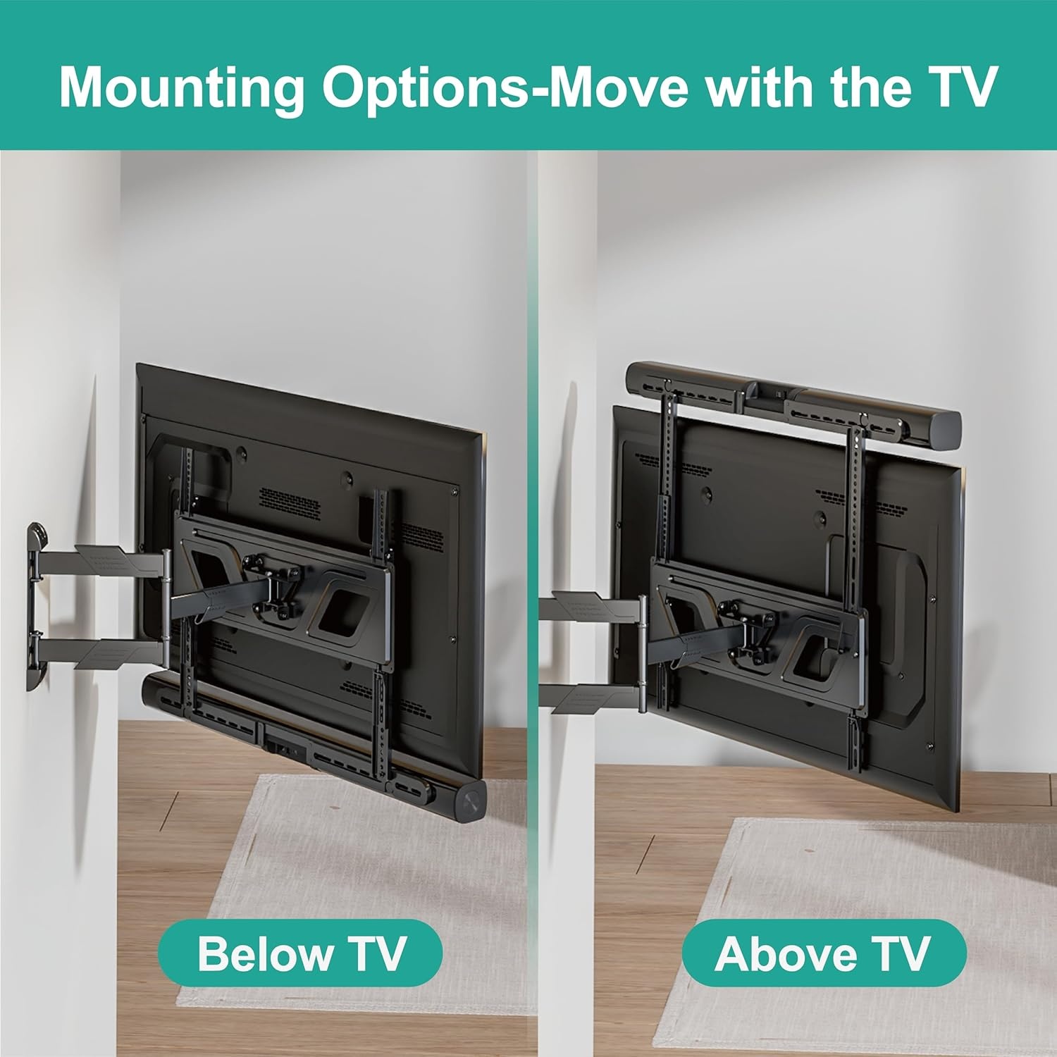 image:imageWALI Soundbar Mount for Sonos Arc and Sonos Arc Ultra Sound bar Wall Mount Bracket Hidden Design Mount on Wall Under TV Installation BlackBlack