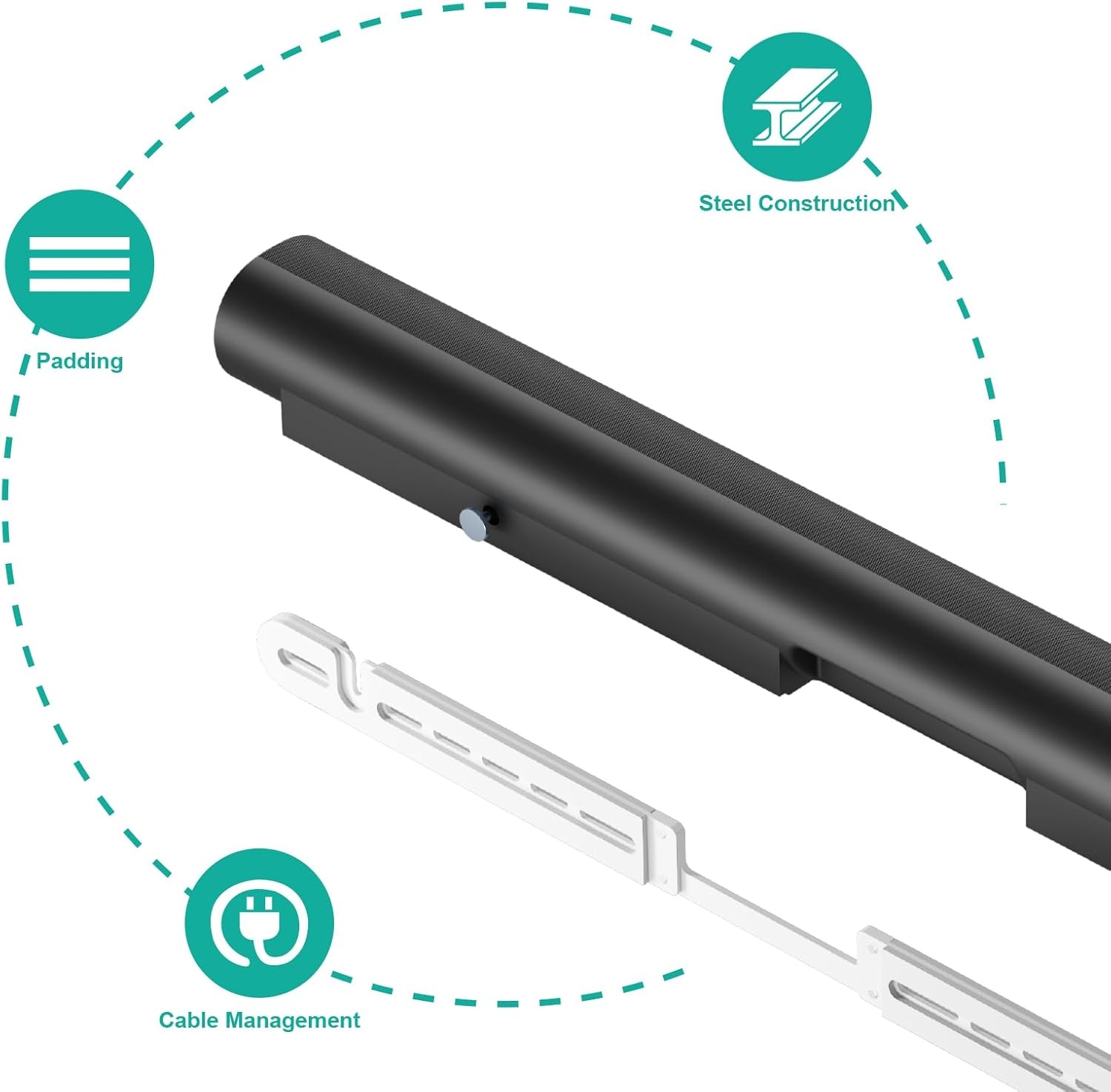 image:imageWALI Soundbar Mount for Sonos Arc and Sonos Arc Ultra Sound bar Wall Mount Bracket Hidden Design Mount on Wall Under TV Installation BlackWhite