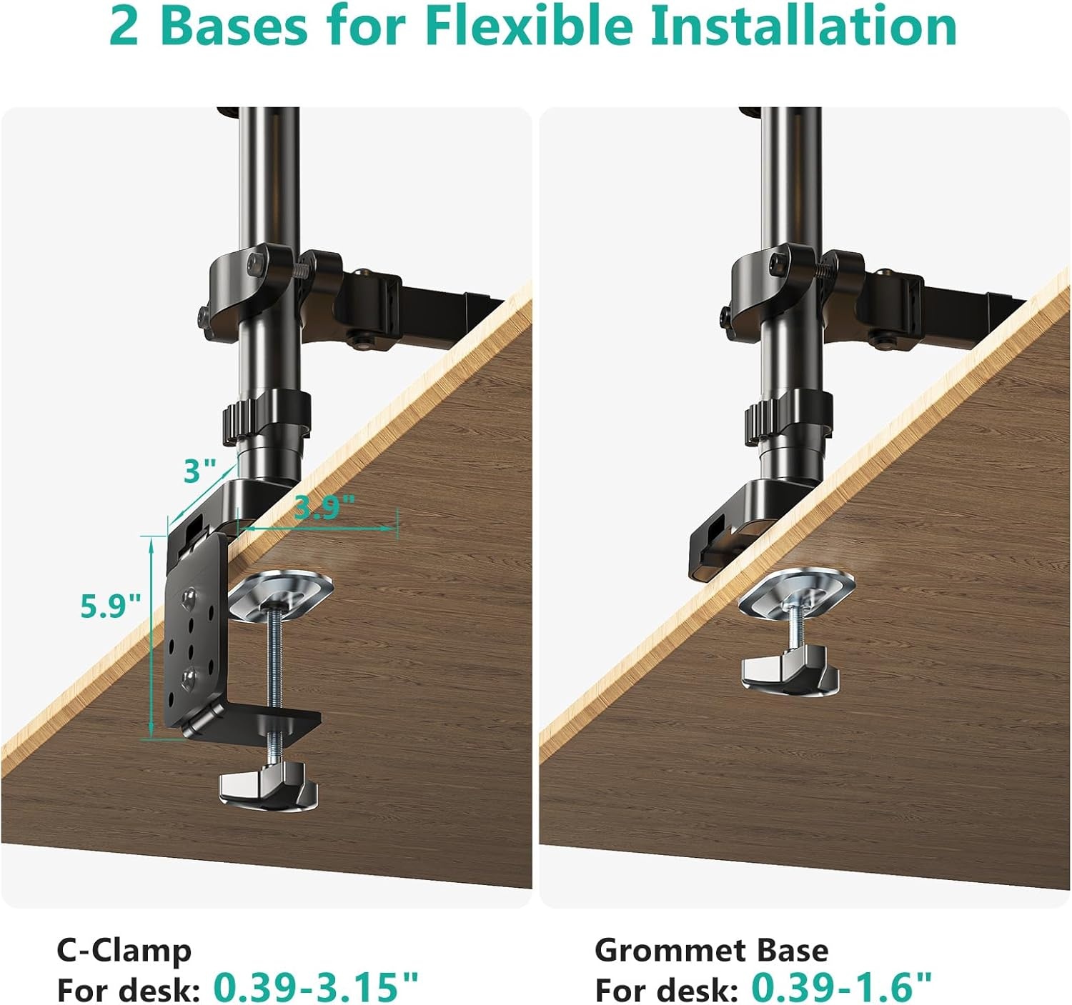 image:imageWALI Triple Arm Laptop and Dual Monitor Desk Mount for 17 Notebook and Up to 27 Screens Extra Tall Adjustable Monitor Stand with Laptop Tray VESA 75x75 100x100 Black M002XLLPWidth 165 Fully Adjustable Desk Mount