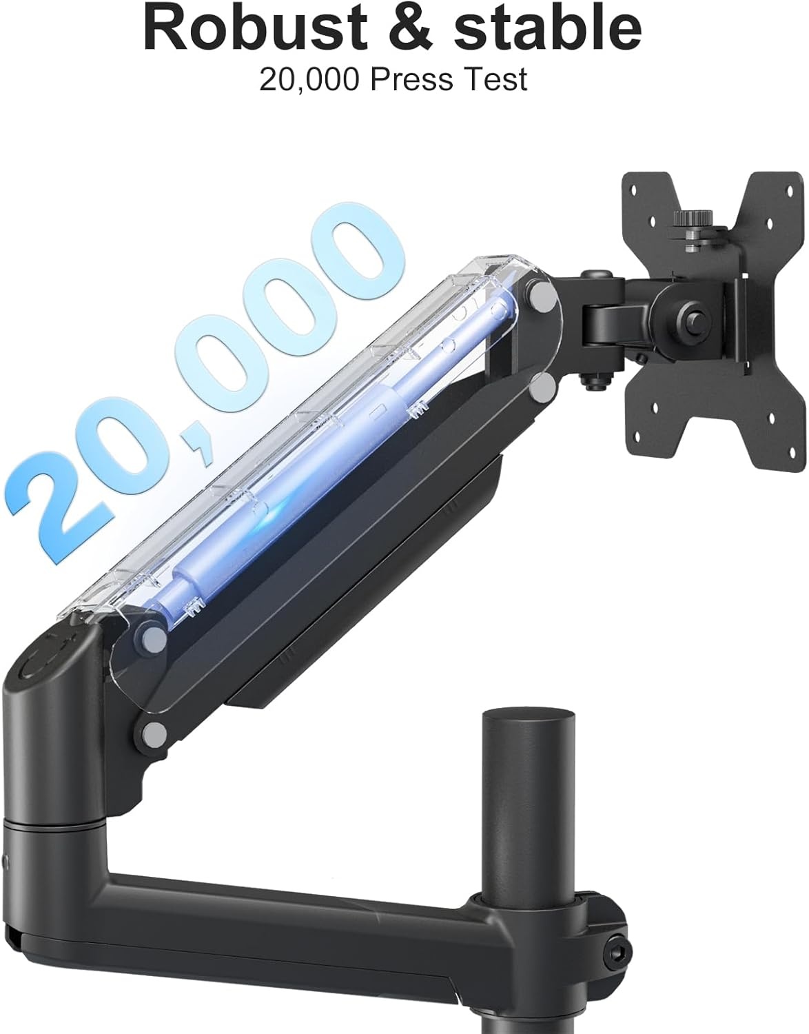 image:imageWALI Triple Monitor Mount for 1334 inch Screens Full Adjustable 3 Monitors Desk Mount with Clamp amp Grommet Base Triple Monitors Arm up to 198lbs Each VESA 75x75 100x100 mm GSDM003XL Black1333