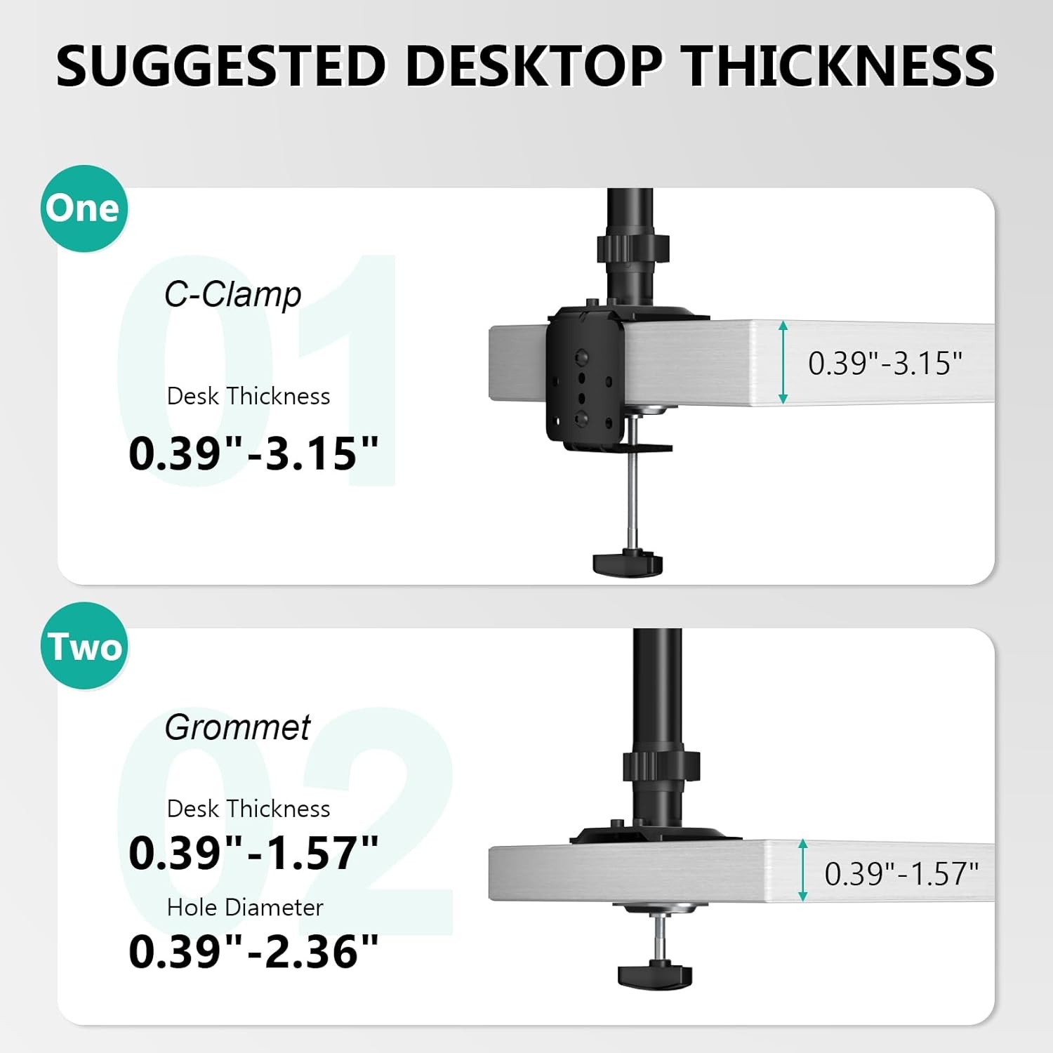 image:imageWALI Triple Monitor Mount for 1334 inch Screens Full Adjustable 3 Monitors Desk Mount with Clamp amp Grommet Base Triple Monitors Arm up to 198lbs Each VESA 75x75 100x100 mm GSDM003XL Black1333