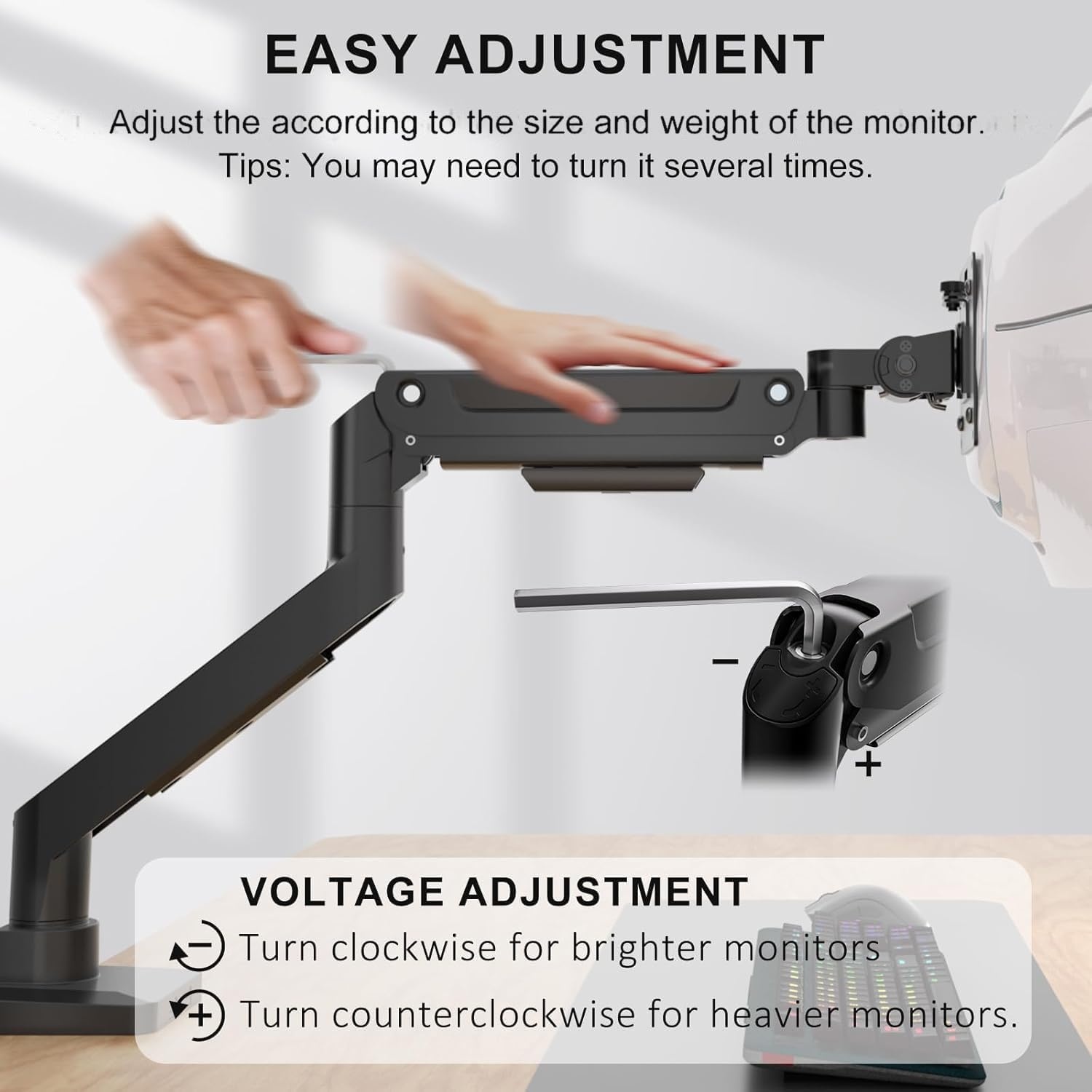 image:imageWALI Triple Monitor Mount for 1334 inch Screens Full Adjustable 3 Monitors Desk Mount with Clamp amp Grommet Base Triple Monitors Arm up to 198lbs Each VESA 75x75 100x100 mm GSDM003XL Black1349