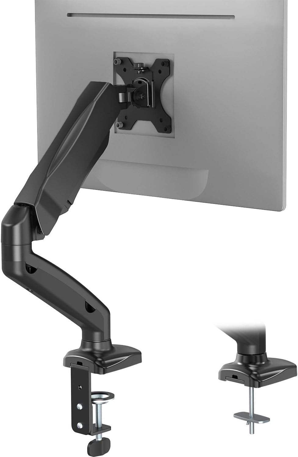 image:imageWALI Triple Monitor Mount for 1334 inch Screens Full Adjustable 3 Monitors Desk Mount with Clamp amp Grommet Base Triple Monitors Arm up to 198lbs Each VESA 75x75 100x100 mm GSDM003XL Black1327