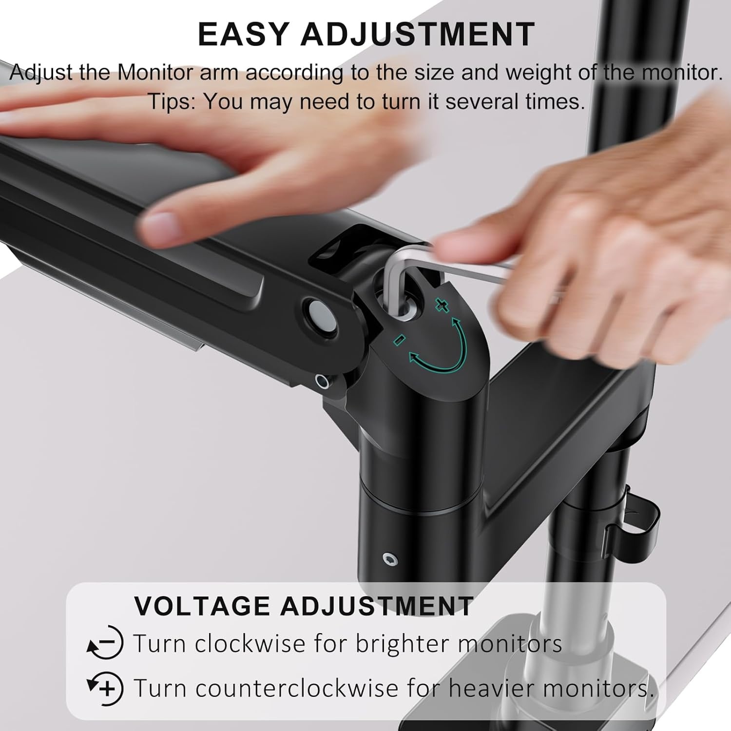 image:imageWALI Triple Monitor Mount for 1334 inch Screens Full Adjustable 3 Monitors Desk Mount with Clamp amp Grommet Base Triple Monitors Arm up to 198lbs Each VESA 75x75 100x100 mm GSDM003XL Black1343