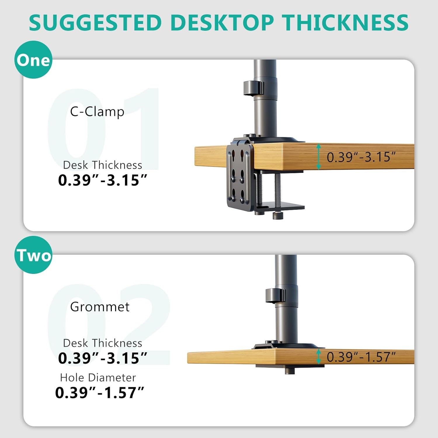 image:imageWALI Triple Monitor Mount for 1334 inch Screens Full Adjustable 3 Monitors Desk Mount with Clamp amp Grommet Base Triple Monitors Arm up to 198lbs Each VESA 75x75 100x100 mm GSDM003XL Black1349