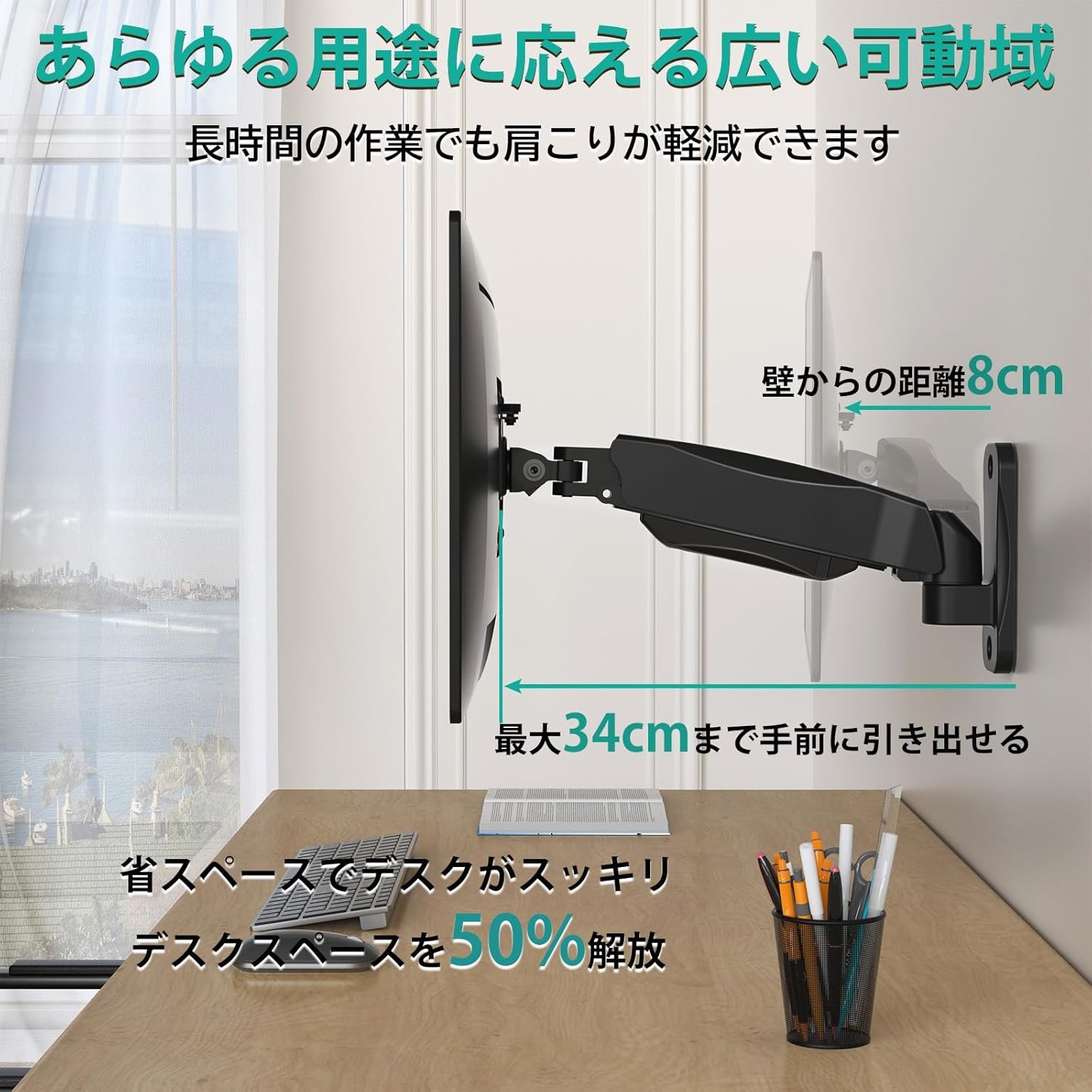 image:imageWALI Vertical Dual Monitor Wall Mount Stacked Monitor Wall Mount for 1749 Inch 2 Screens 44lbs each with Height Adjustment Heavy Duty Sturdy Steel Tilt Swivel Rotate Flexibility VESA 75x75100x100mmSingle Arm S