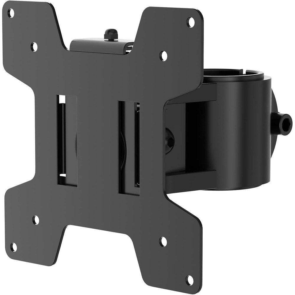 image:imageWALI Monitor Pole Mount for Universal Monitor Mounting System Pole Mount Bracket Fits 11 to 24 Diameter Pole Up to 32 Screens Mounting Holes for 75 x 75mm and 100 x 100mm VES02 BlackFor 1375 diameter pole