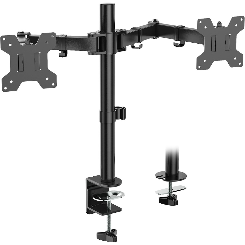 image:imageWALI Single Monitor Mount Monitors Desk Mount Single Monitor Arm Holds Screen Up to 32inch 22lbs Fully Adjustable Mount Designed for Home Office ApplicationM001S BlackDual
