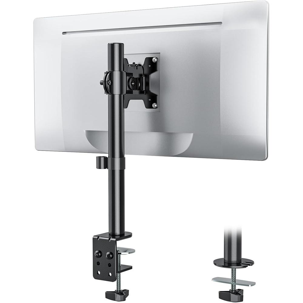 image:imageWALI Single Monitor Mount Monitors Desk Mount Single Monitor Arm Holds Screen Up to 32inch 22lbs Fully Adjustable Mount Designed for Home Office ApplicationM001S BlackSingle