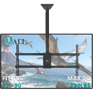 image:imageWALI Ceiling TV Mount for 2665 Inch LCD LED OLED 4K TVs Hanging Pole Ceiling Mount TV Bracket Up Down TV Ceiling Mounts for Gym Patio Gazebo up to 110 lbs Max VESA 400x400mm CM2665 Black800x400mm