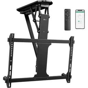 image:imageWALI Ceiling TV Mount for 2665 Inch LCD LED OLED 4K TVs Hanging Pole Ceiling Mount TV Bracket Up Down TV Ceiling Mounts for Gym Patio Gazebo up to 110 lbs Max VESA 400x400mm CM2665 Black600x400mm