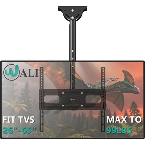 image:imageWALI Ceiling TV Mount for 2665 Inch LCD LED OLED 4K TVs Hanging Pole Ceiling Mount TV Bracket Up Down TV Ceiling Mounts for Gym Patio Gazebo up to 110 lbs Max VESA 400x400mm CM2665 Black400x400mm