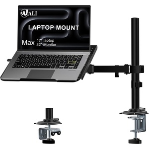 image:imageWALI Laptop Desk Mount for 17 inch Notebook Adjustable Single Monitor Arm with Laptop Holder for 32 inch Screen Laptops Stand with Ventilated Tray Up to 22 lbs M00LP BlackBlack