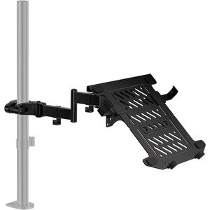 image:imageWALI Laptop Pole Mount Adjustable Laptop Arm Holder Fits 10 to 156 inch Laptops 2in1 Full Motion Monitor Mount with Removable Holder VESA 75x75 or 100x100 mm Holds up to 154lbs011ARMLP Black