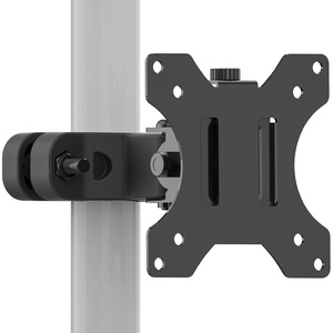 image:imageWALI Monitor Pole Mount for Universal Monitor Mounting System Pole Mount Bracket Fits 11 to 24 Diameter Pole Up to 32 Screens Mounting Holes for 75 x 75mm and 100 x 100mm VES02 BlackFor 1124 diameter pole