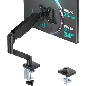 image:imageWALI Triple Monitor Mount for 1334 inch Screens Full Adjustable 3 Monitors Desk Mount with Clamp amp Grommet Base Triple Monitors Arm up to 198lbs Each VESA 75x75 100x100 mm GSDM003XL Black1334