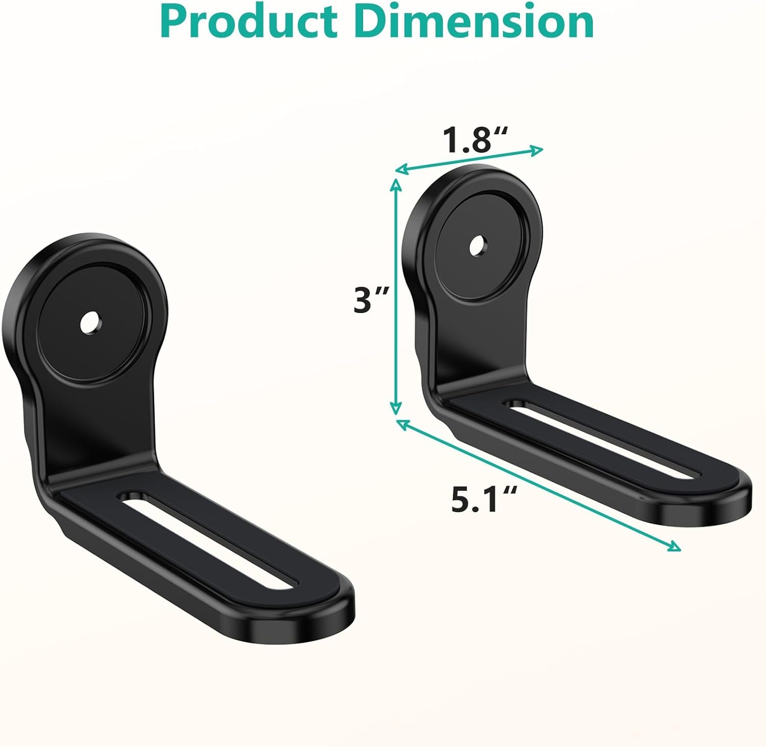 image:imageWALI Center Channel Speaker Wall Mount Universal Soundbar Wall Mount Bracket Hold up to 30 lbs Arms Extend Adjustment from 7 to 115 inch SLK201 Black51 inch