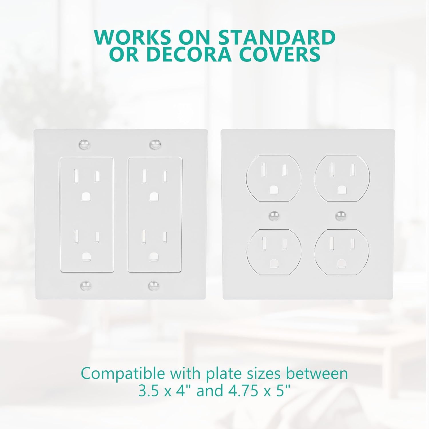 image:imageWALI Outlet Shelf Wall Holder Fit for Duplex GFCI Decorative Outlet Shell A Space Saving for Smart Home Speaker Mounts up to 20lbs with Cable Management OSH002W WhiteWhite2 Packs