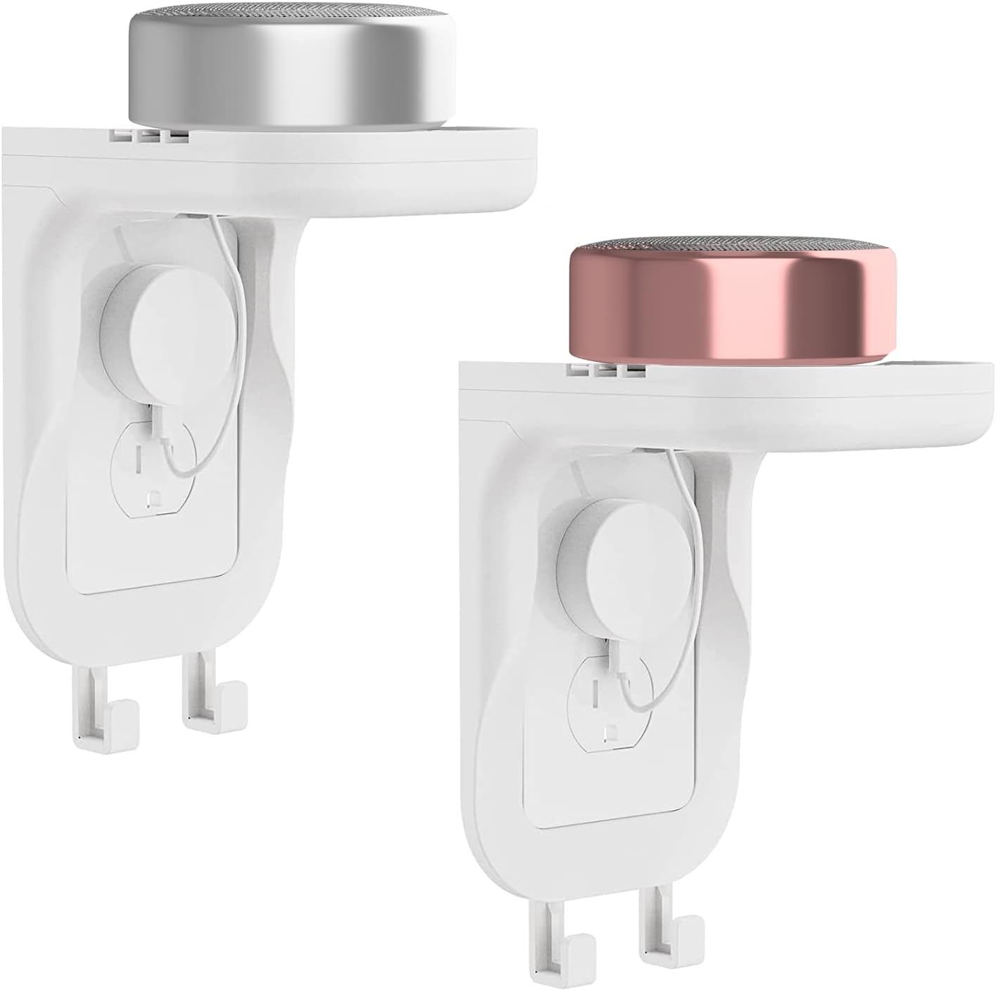 image:imageWALI Outlet Shelf Wall Holder Fit for Duplex GFCI Decorative Outlet Shell A Space Saving for Smart Home Speaker Mounts up to 20lbs with Cable Management OSH002W WhiteWhite2 Packs