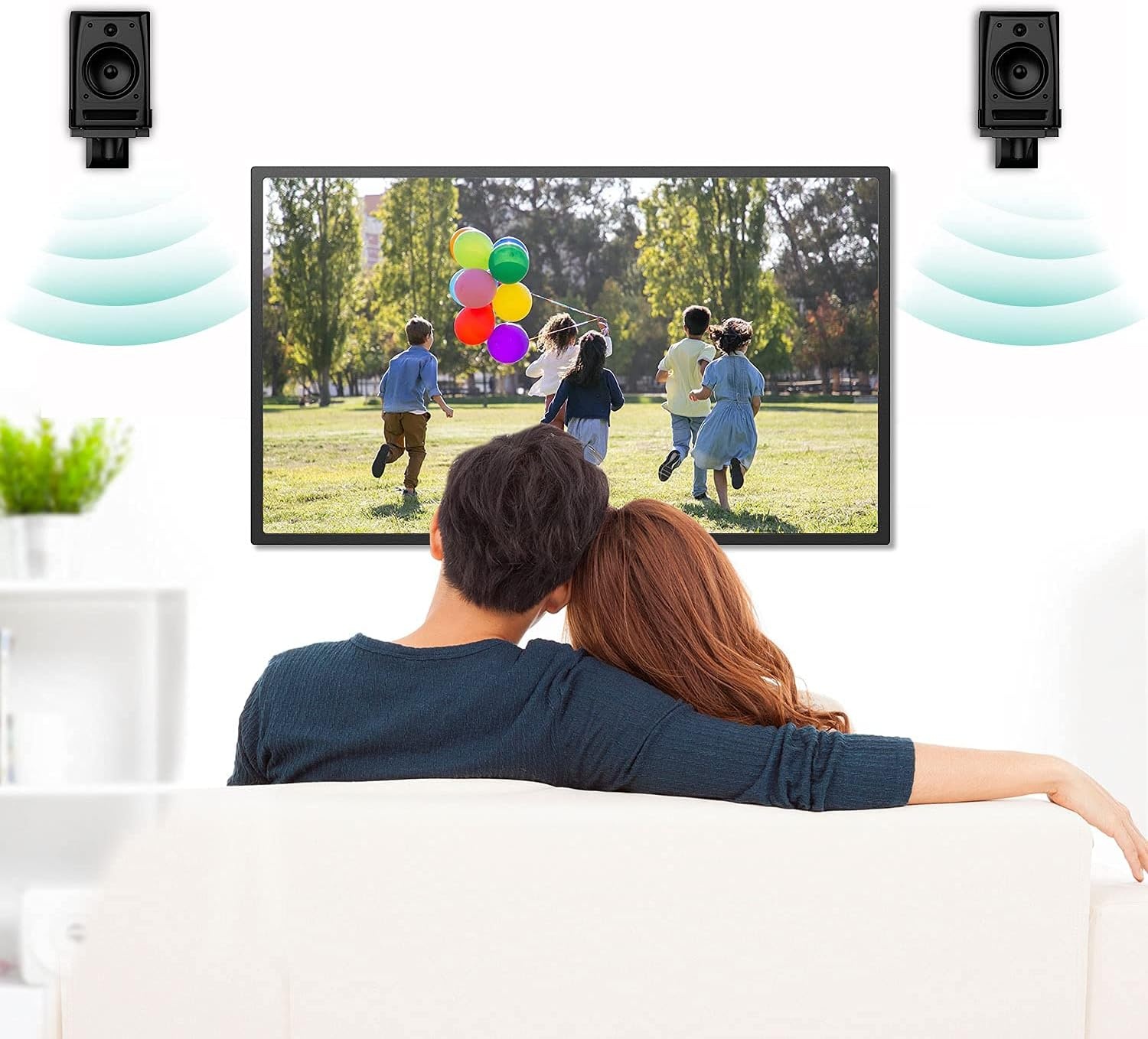 image:imageWALI Speaker Wall Mount Surround Sound Speaker Stand with Adjustable Swivel Tilt Angle Small Bookshelf Speaker Mount for Living Room Home Theater Hold up to 77 Lbs SWM602 5 Pack BlackLarger