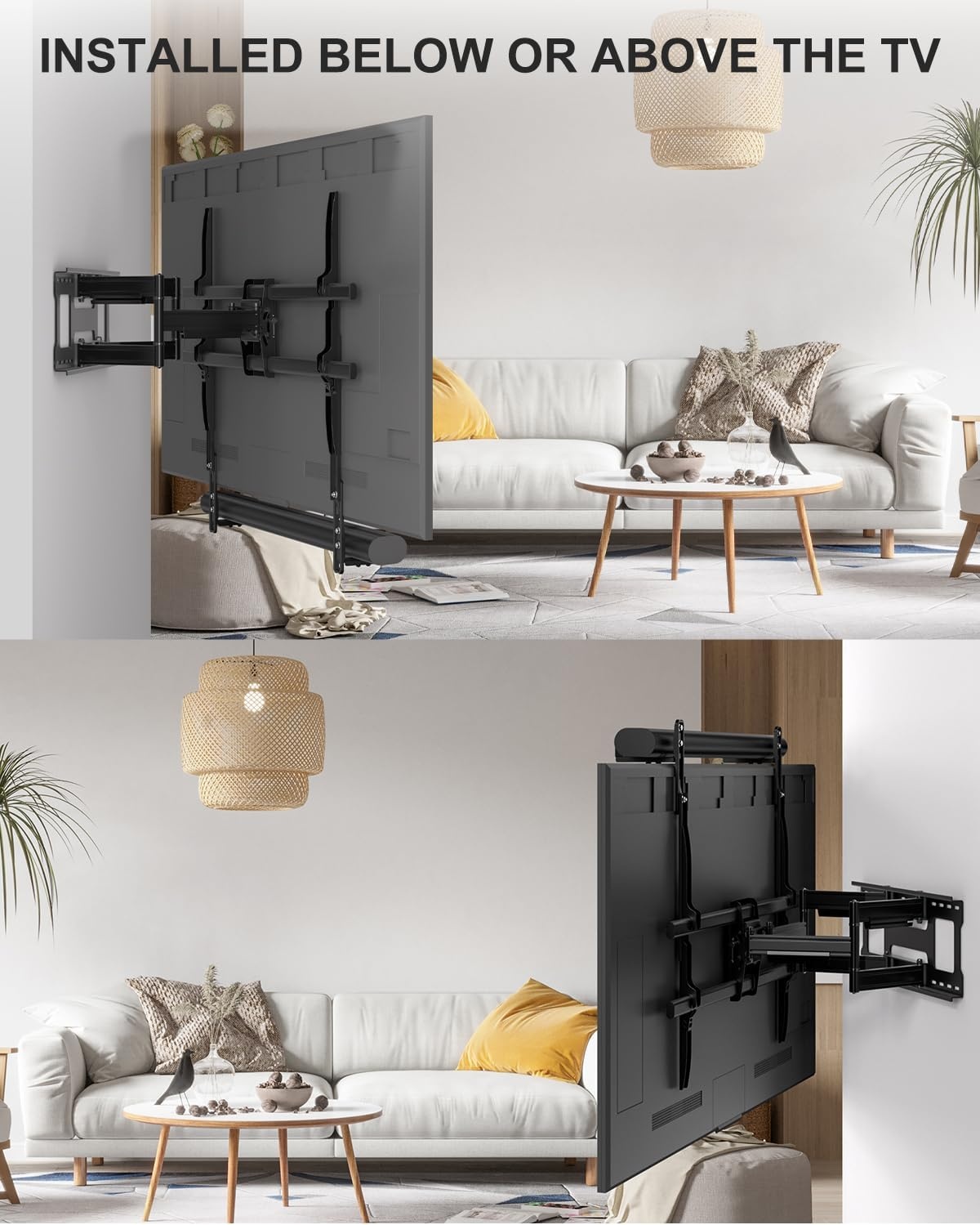 image:imageWALI Universal Soundbar Mount for TV HeavyDuty Bracket for Mounting Above or Below Screen Length Up to 167Fits SamsungSonyBoseLGVizioRokuVizioBose amp More SBR206Length Up to 167