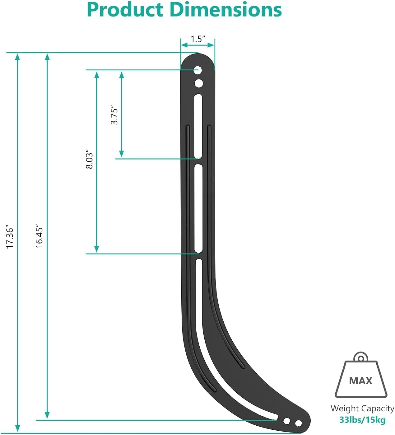 image:imageWALI Universal Soundbar Mount for TV HeavyDuty Bracket for Mounting Above or Below Screen Length Up to 167Fits SamsungSonyBoseLGVizioRokuVizioBose amp More SBR206Length Up to 17