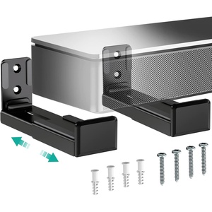 image:imageWALI Center Channel Speaker Wall Mount Universal Soundbar Wall Mount Bracket Hold up to 30 lbs Arms Extend Adjustment from 7 to 115 inch SLK201 Black35 to 61 inch