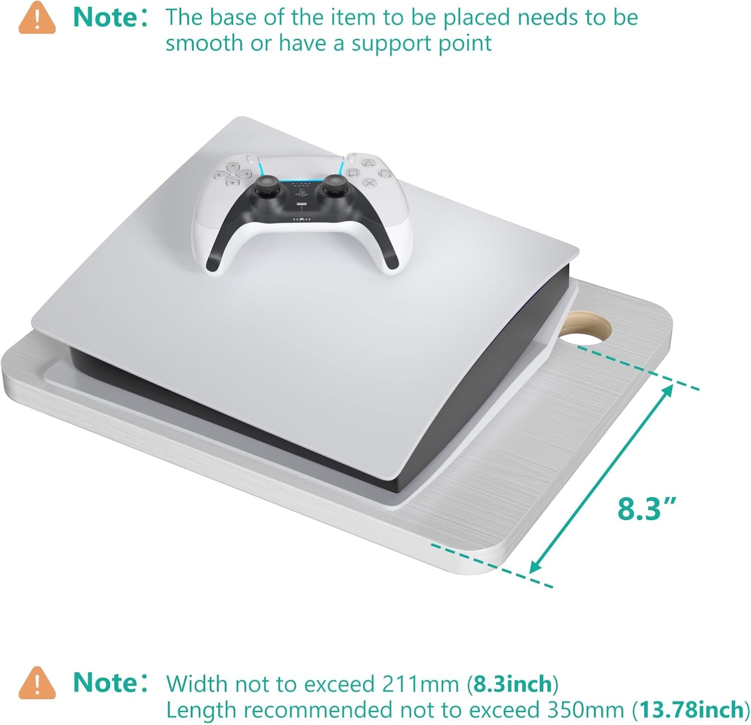 image:imageWALI Floating TV Shelf 2 Tier Projector Shelf for DVD Players Routers Game Consoles Cable Boxes Living Room Decor Accessories Wall Mount Shelves Holds Up to 22lbs CS202N 2Shelf Walnut BrownWhite
