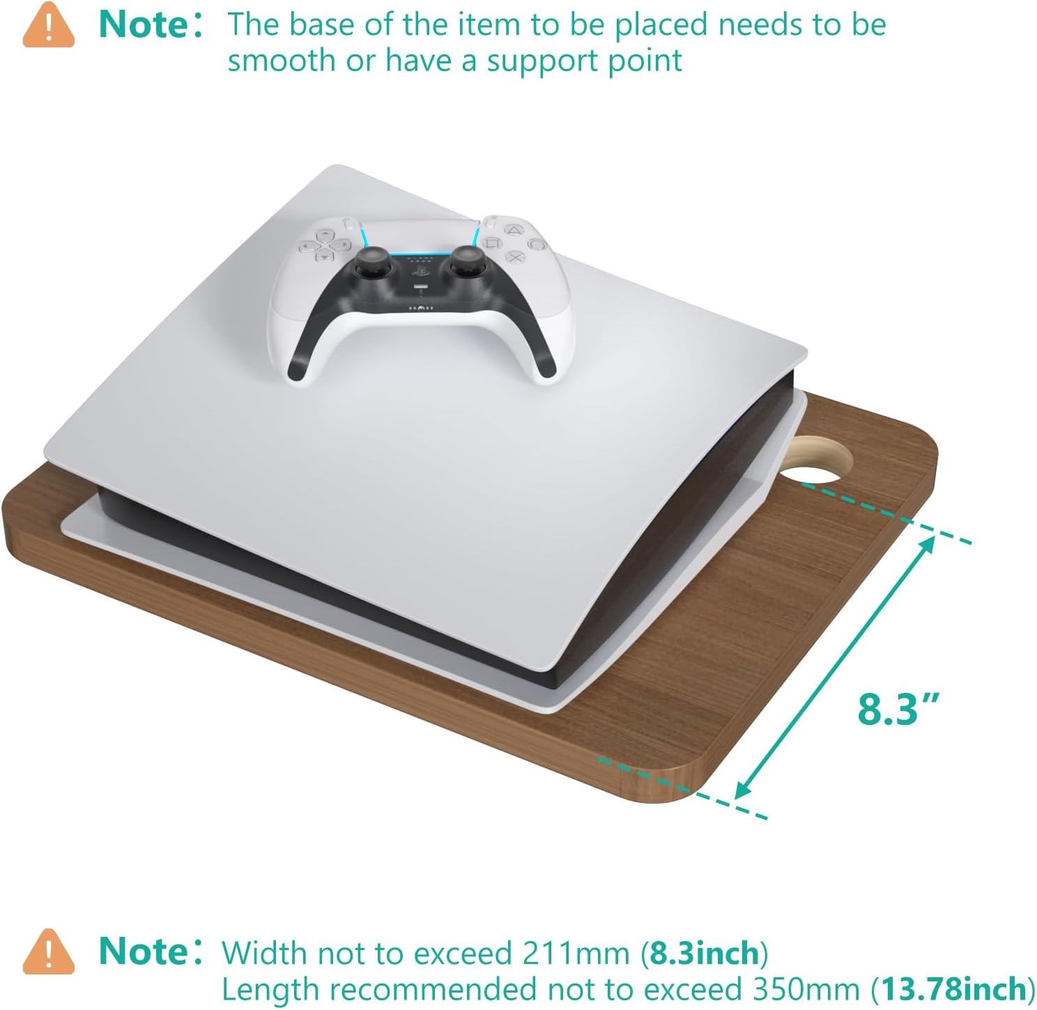 image:imageWALI Floating TV Shelf 2 Tier Projector Shelf for DVD Players Routers Game Consoles Cable Boxes Living Room Decor Accessories Wall Mount Shelves Holds Up to 22lbs CS202N 2Shelf Walnut BrownWalnut Brown