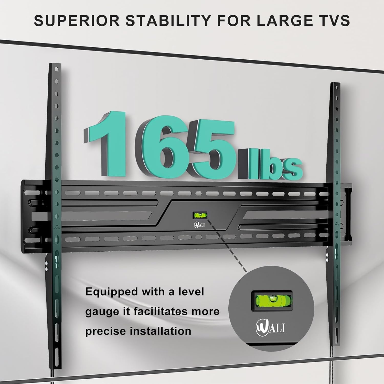 image:imageWALI TV Wall Mount Articulating LCD Monitor Full Motion 15 inch Extension Arm Tilt Swivel for Most 13 to 32 inch LED TV Flat Panel Screen with Mounting Holes up to 100x100mm 1330LM BlackBlack