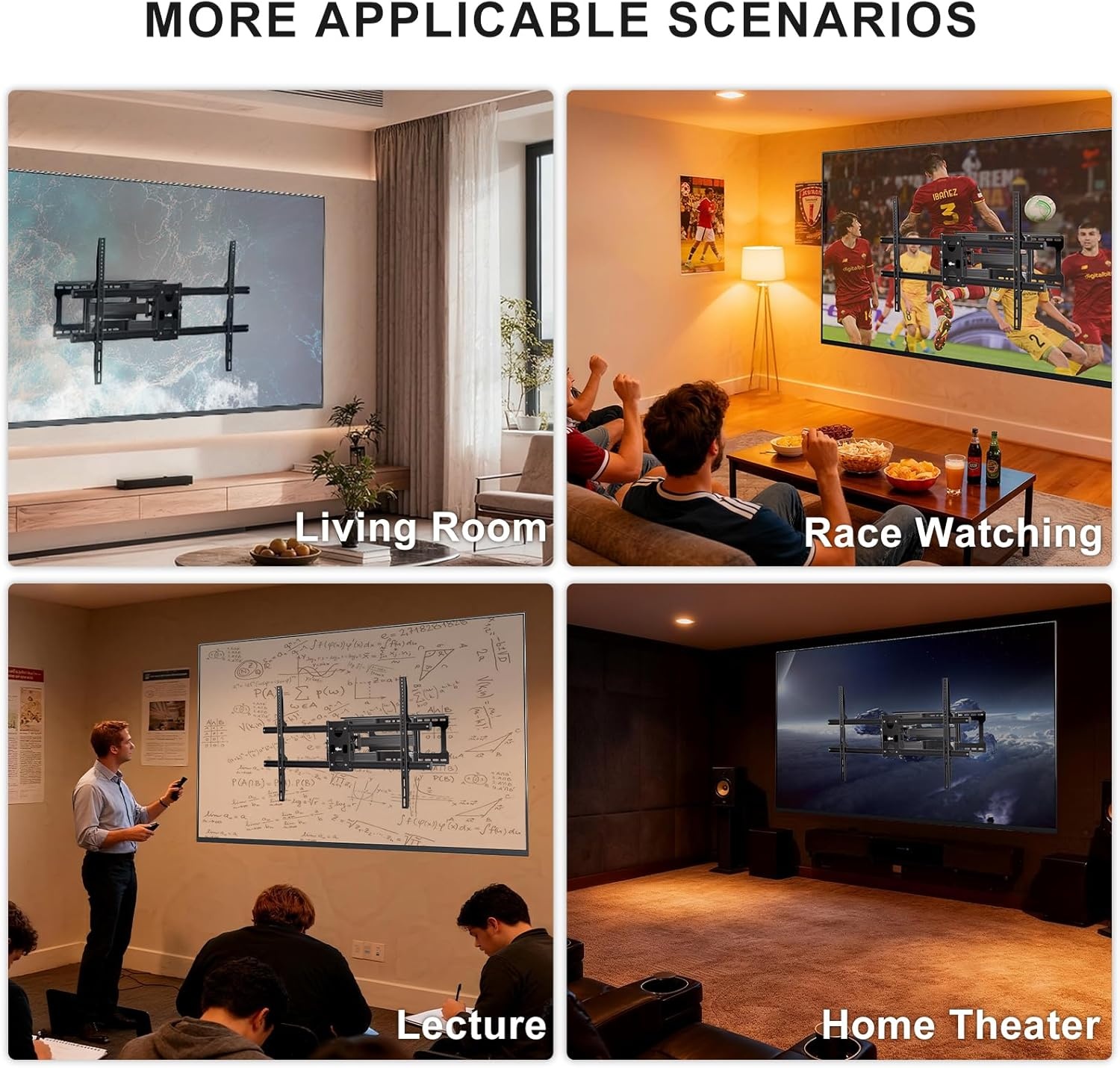 image:imageWALI TV Wall Mount Articulating LCD Monitor Full Motion 15 inch Extension Arm Tilt Swivel for Most 13 to 32 inch LED TV Flat Panel Screen with Mounting Holes up to 100x100mm 1330LM BlackBlack