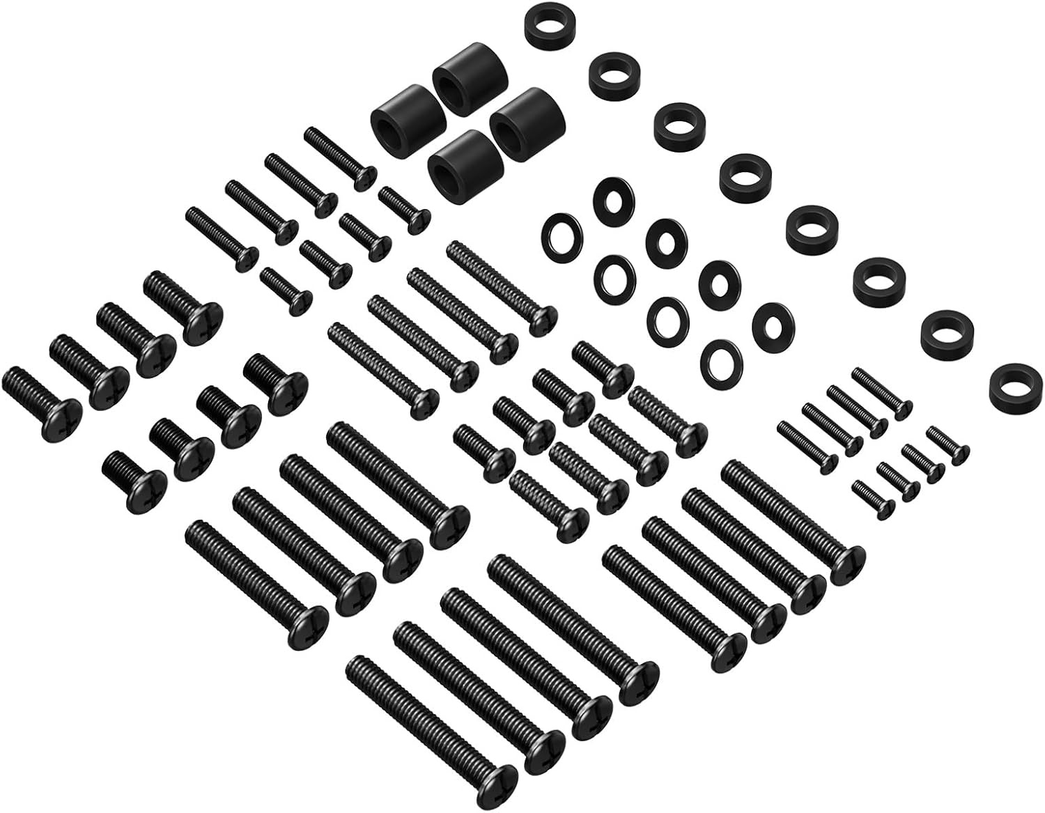 image:imageWALI Universal TV Mounting Hardware Kit Set Includes M4 M5 M6 M8 TV Screws and Spacer Fit Most TVs up to 80 inch UVSP BlackMounting Hardware Kit