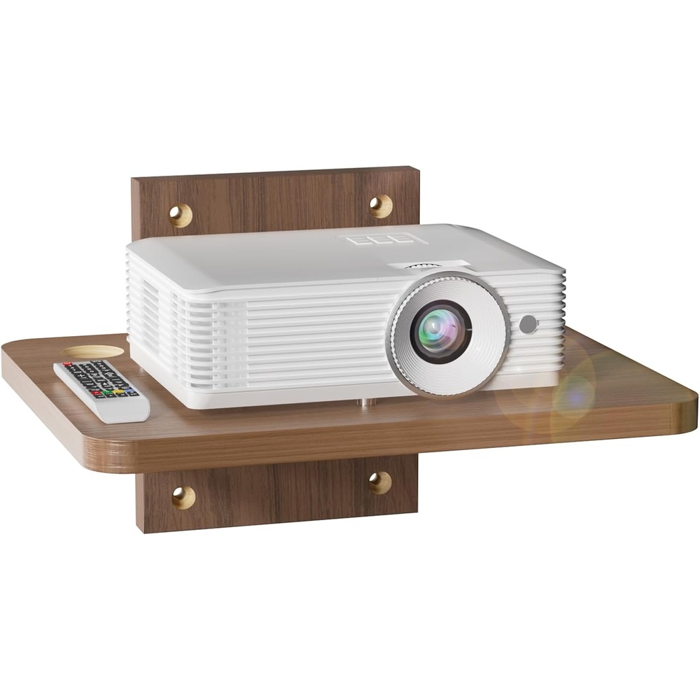 image:imageWALI Floating TV Shelf 2 Tier Projector Shelf for DVD Players Routers Game Consoles Cable Boxes Living Room Decor Accessories Wall Mount Shelves Holds Up to 22lbs CS202N 2Shelf Walnut BrownWalnut Brown